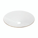 Abat-jour plat en métal émaillé Ø 30 cm pour douille E27 — Blanc et bronze satiné