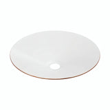 Abat-jour plat en métal émaillé Ø 30 cm pour douille E27 — Blanc et cuivre satiné