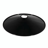 Abat-jour plat en métal émaillé Ø 30 cm pour douille E27 — Blanc et noir
