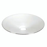Abat-jour plat en métal émaillé Ø 30 cm pour douille E27 — Blanc et noir
