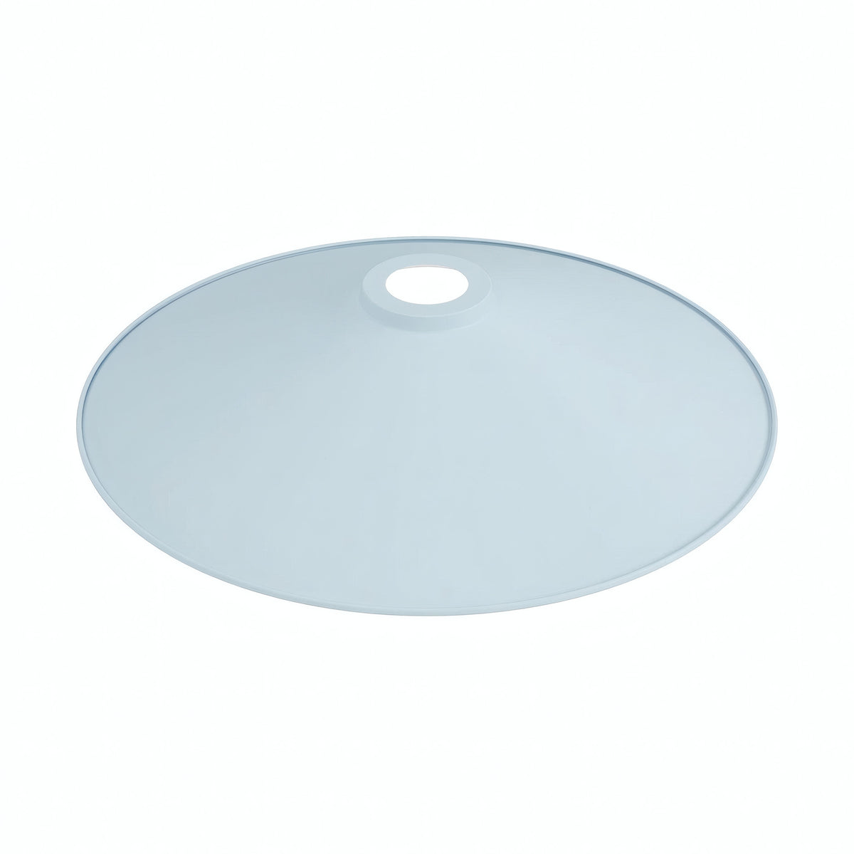 Abat-jour plat en métal émaillé Ø 30 cm pour douille E27 — Bleu ciel