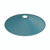 Abat-jour plat en métal émaillé Ø 30 cm pour douille E27 — Bleu pétrole
