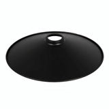 Abat-jour plat en métal émaillé Ø 30 cm pour douille E27 — Noir