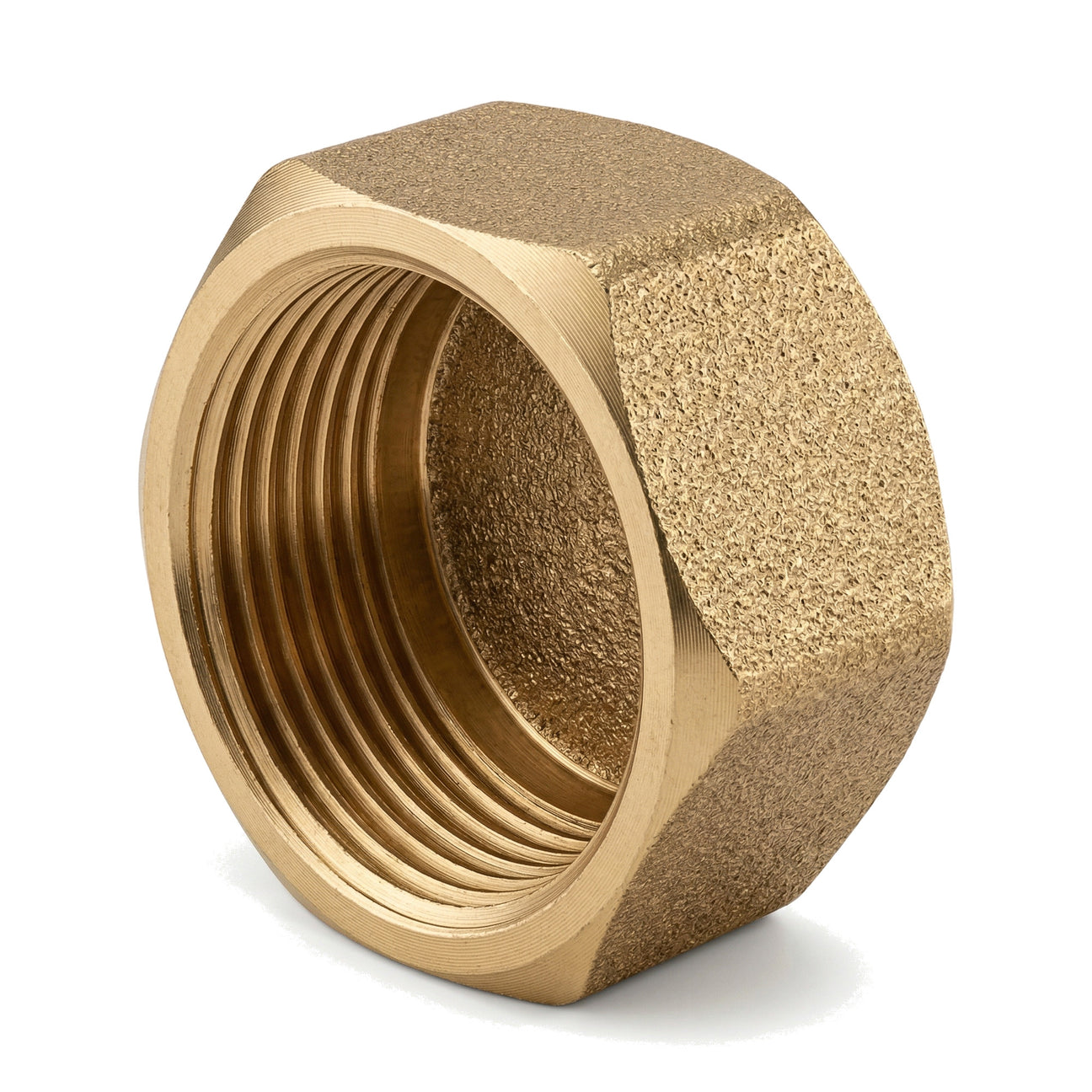 Bouchon femelle à tête hexagonale en laiton CW617N BSP - vue isométrique