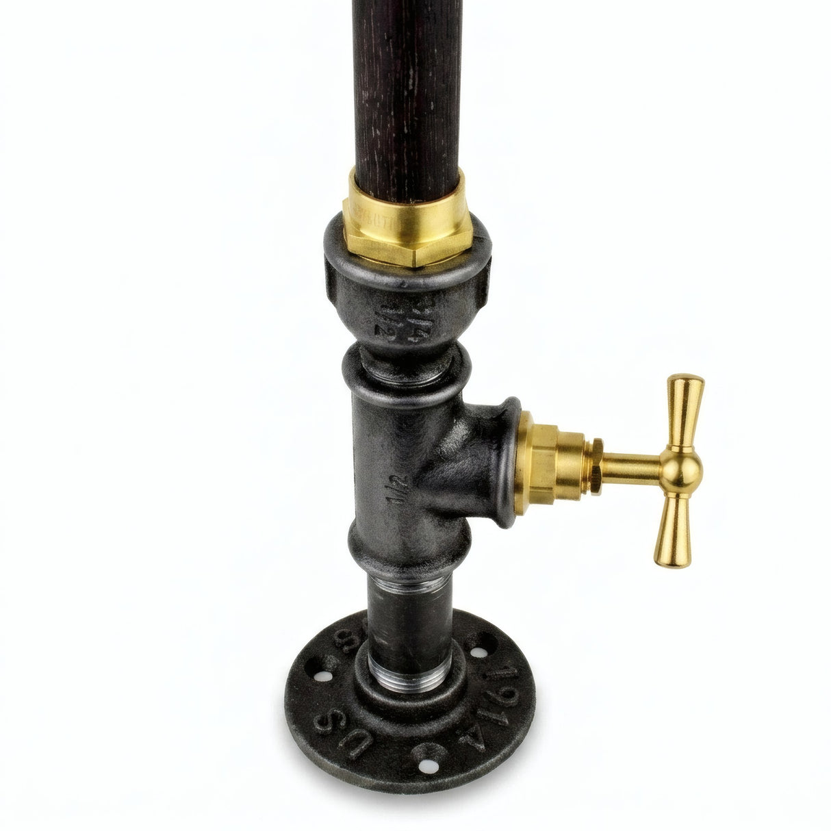 Bougeoir Steampunk Robinet - photo produit fond blanc 1