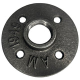 Bride 4 trous 20x27mm fonte noire — vue de face