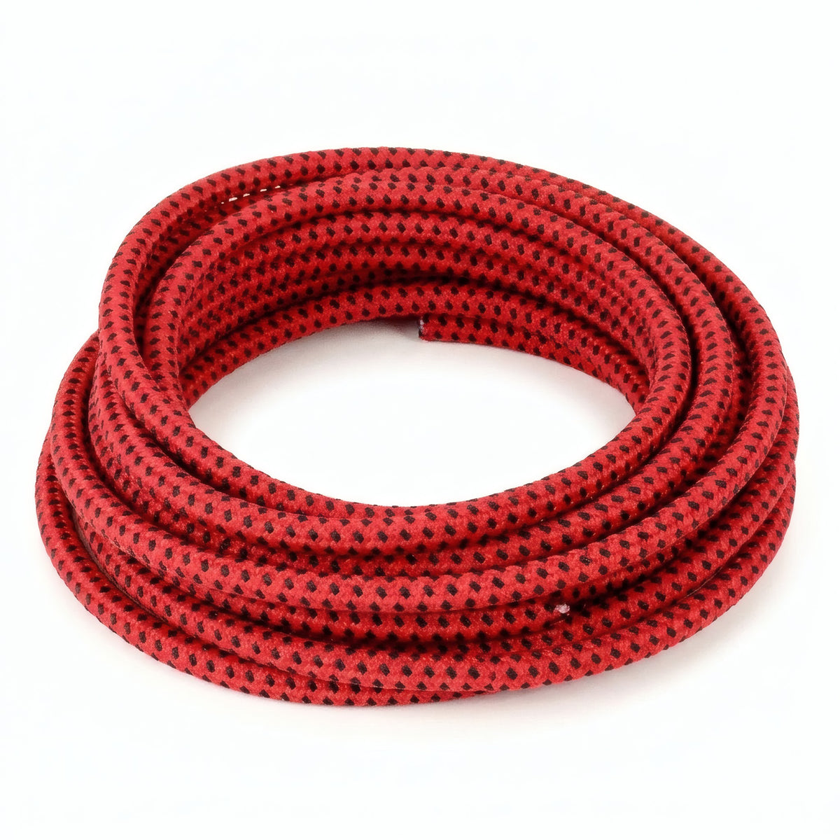 Câble électrique textile rouge et noir - photo produit fond blanc 8