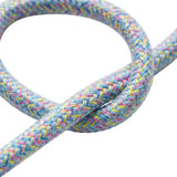 Câble textile rond en coton Lollipop – détail de la tresse