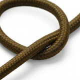 Câble textile rond en coton Marron espresso