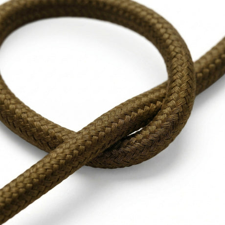 Câble textile rond en coton Marron espresso