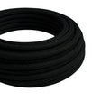 Câble textile rond en coton Noir charbon