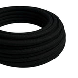 Câble textile rond en coton Noir charbon