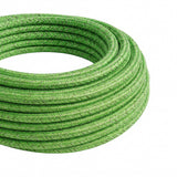 Câble textile rond en coton Vert pistache