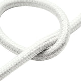 Câble textile rond effet soie Blanc optique