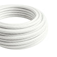 Câble textile rond effet soie Blanc optique