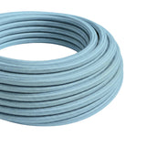 Câble textile rond effet soie Bleu ciel