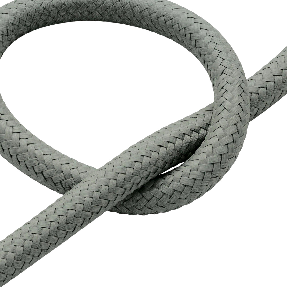 Câble textile rond effet soie Gris fumé