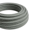 Câble textile rond effet soie Gris fumé