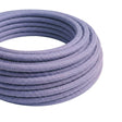 Câble textile rond effet soie Lavande