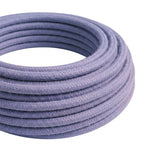 Câble textile rond effet soie Lavande