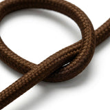 Câble textile rond effet soie Marron espresso
