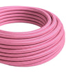 Câble textile rond effet soie Rose fuchsia