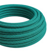 Câble textile rond effet soie Turquoise
