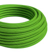 Câble textile rond effet soie Vert citron
