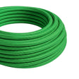 Câble textile rond effet soie Vert prairie