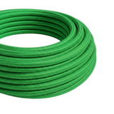 Câble textile rond effet soie Vert prairie