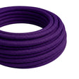 Câble textile rond effet soie Violet impérial