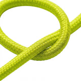 Câble textile rond effet soie fluo Jaune