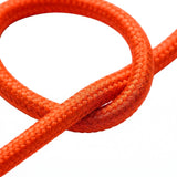 Câble textile rond effet soie fluo Orange