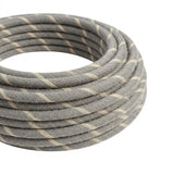 Câble textile rond rayé en coton et lin Zabaione