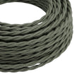 Câble textile torsadé en coton Vert sauge