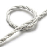 Câble textile torsadé effet soie Blanc optique