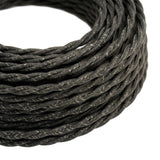 Câble textile torsadé en lin naturel Gris anthracite