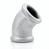 Coude 45° F/F fonte galvanisée - photo produit fond blanc 19