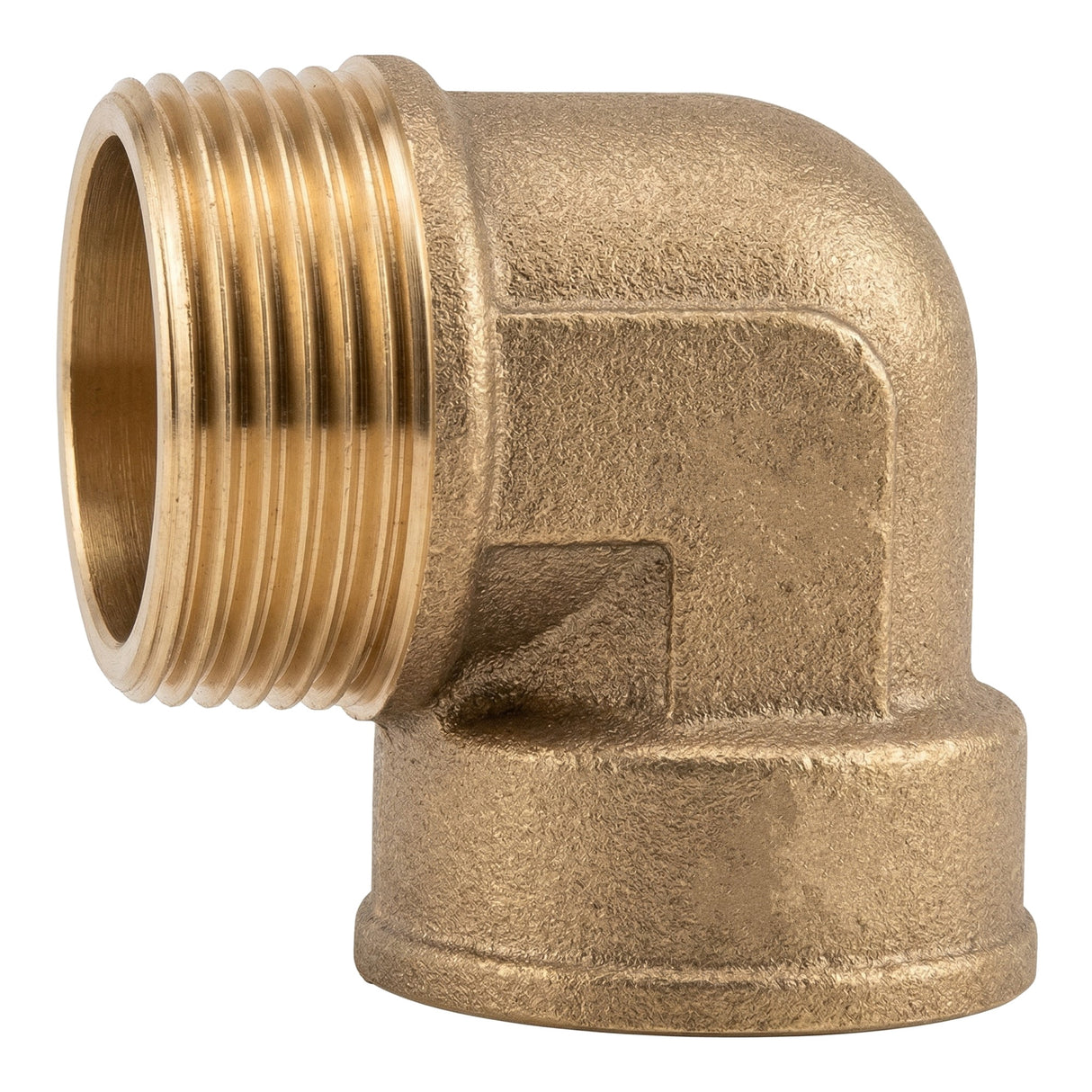 Coude 90° mâle-femelle en laiton CW617N BSP - vue de face