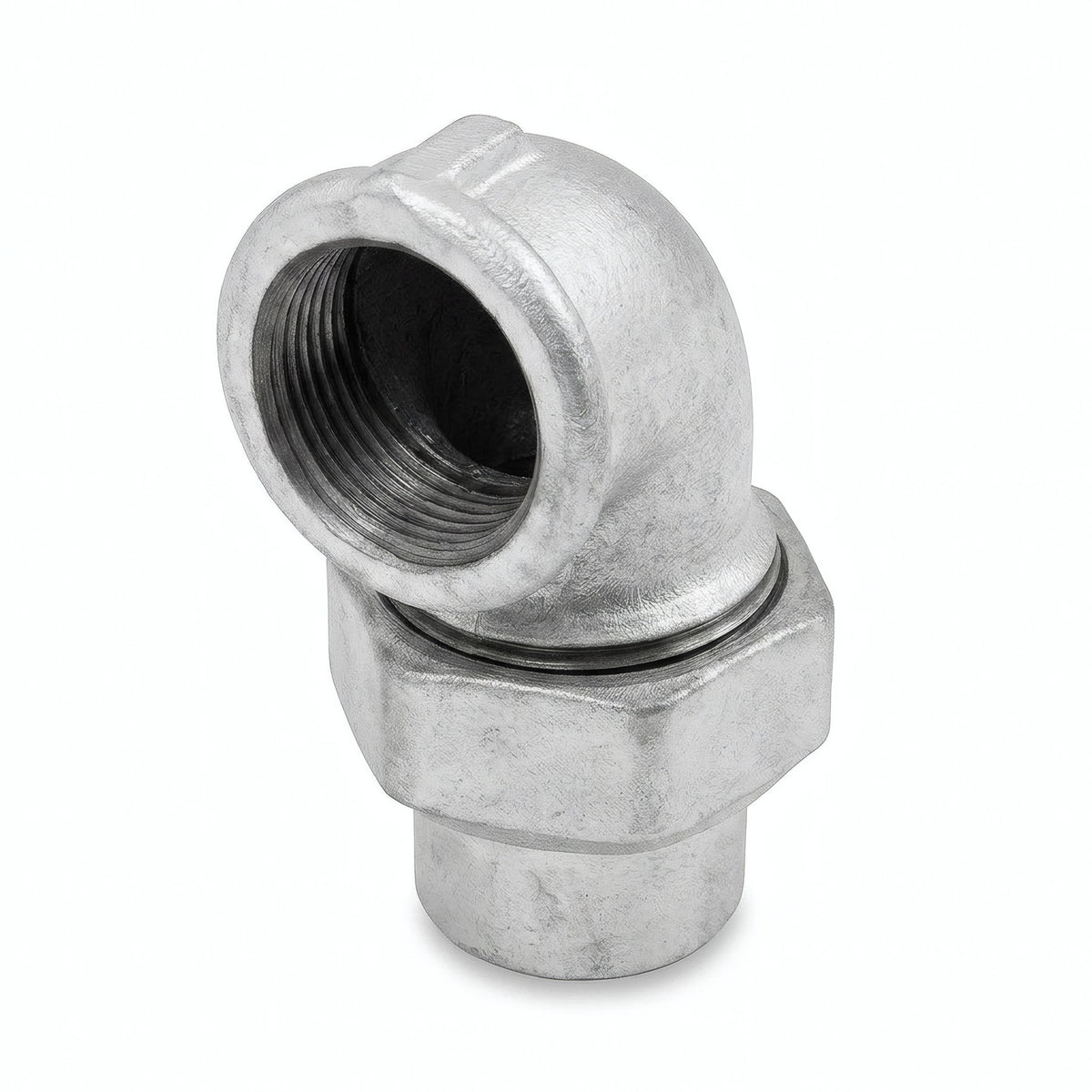 Coude union 90° F/F fonte galvanisée - photo produit fond blanc 7
