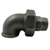 coude en fonte noire union m/f