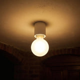 Douille E27 murale ou plafond étanche IP44 — Blanc