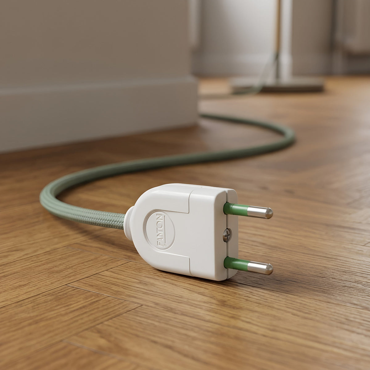 Fiche électrique droite, petit modèle pour lampe