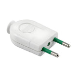 Fiche électrique droite, petit modèle pour lampe — Blanc