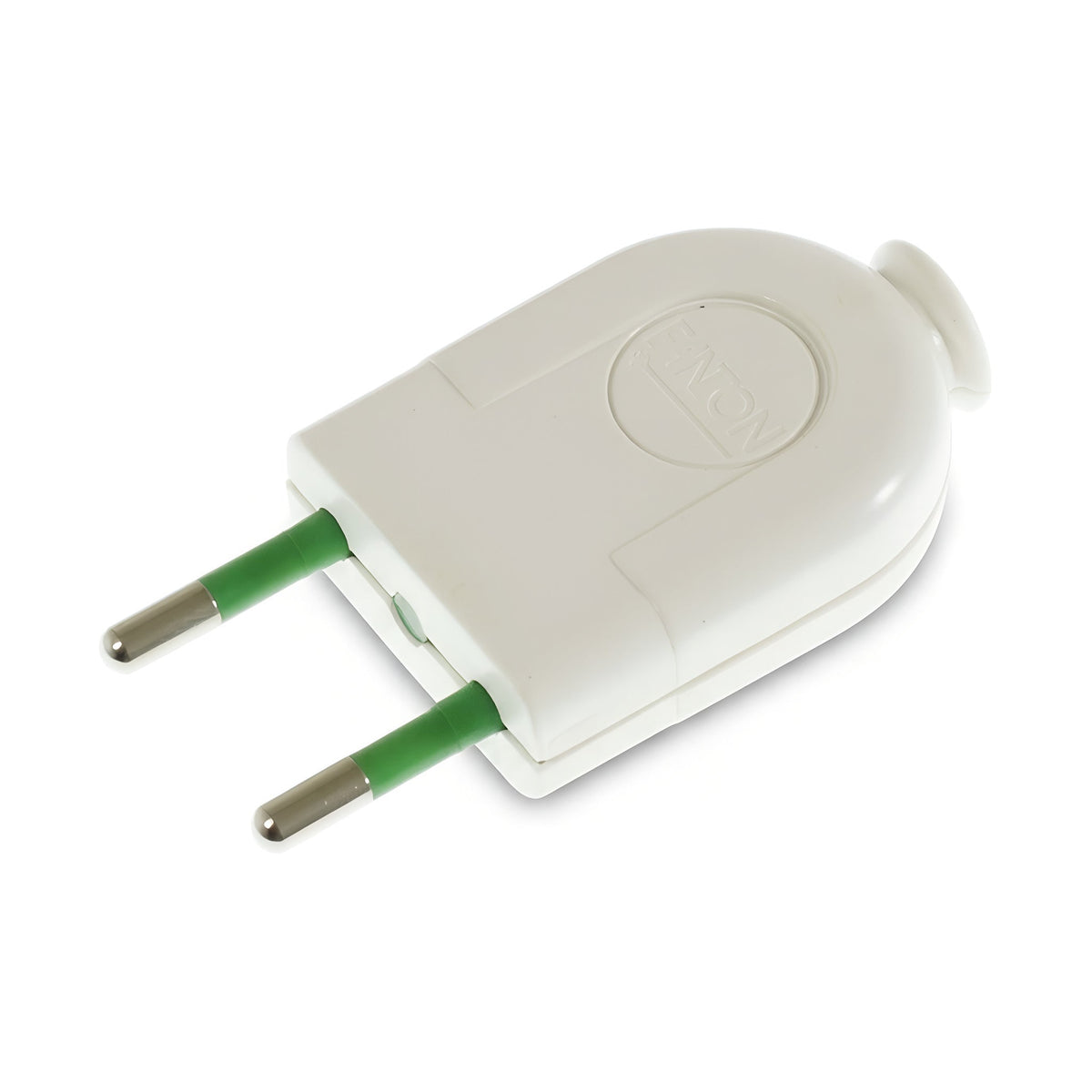 Fiche électrique droite, petit modèle pour lampe — Blanc