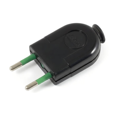 Fiche électrique droite, petit modèle pour lampe — Noir