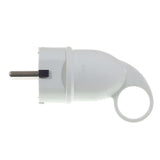 Fiche mâle Schuko avec anneau extracteur — Blanc