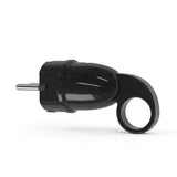 Fiche mâle Schuko avec anneau extracteur — Noir