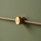 Fixation murale passe-câble en métal pour câble textile — Bronze satiné