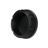 Insert plastique noir pour raccord femelle 1″1/4 33x42, vue de dessous : corps creux et ailettes